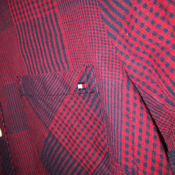 Tommy Hilfiger Red/Navy camp shirt - Picture 5 of 7